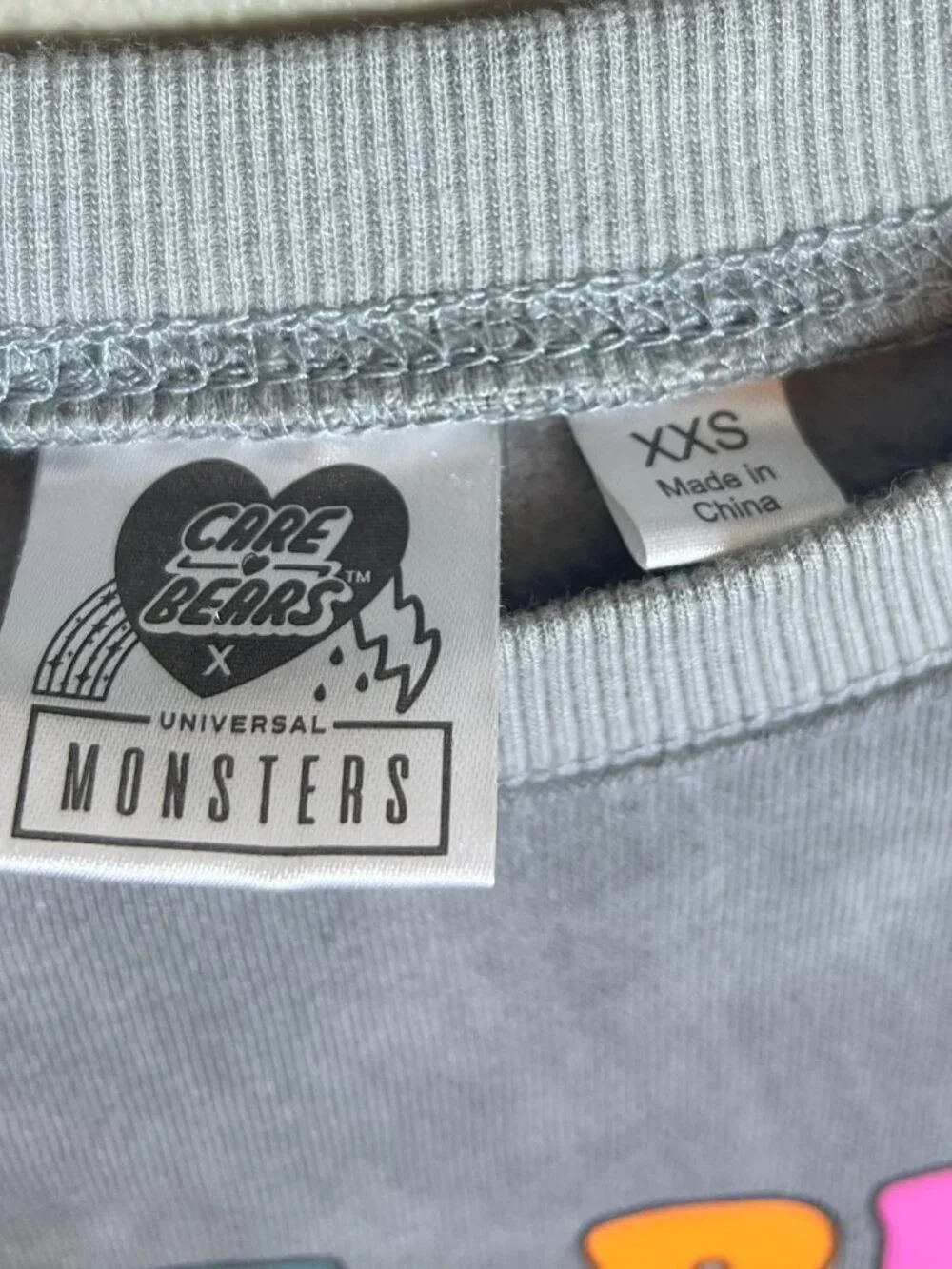 Care Bears x Universal Monsters Scare Bears Sweatshirt Grey XXS